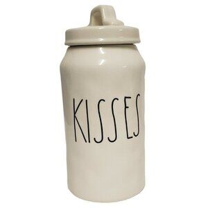 Rae Dunn KISSES Canister Valentine’s Farmhouse tall 10 inch